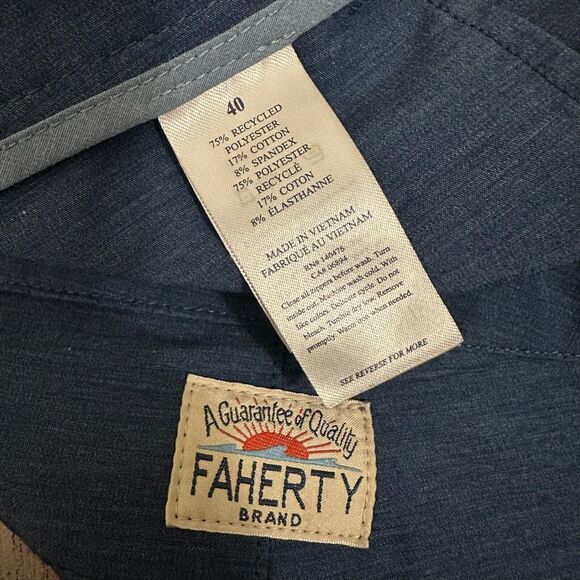 FAHERTY Belt Loop All Day 9" Shorts Drawstring in Navy Blue - Picture 9 of 12